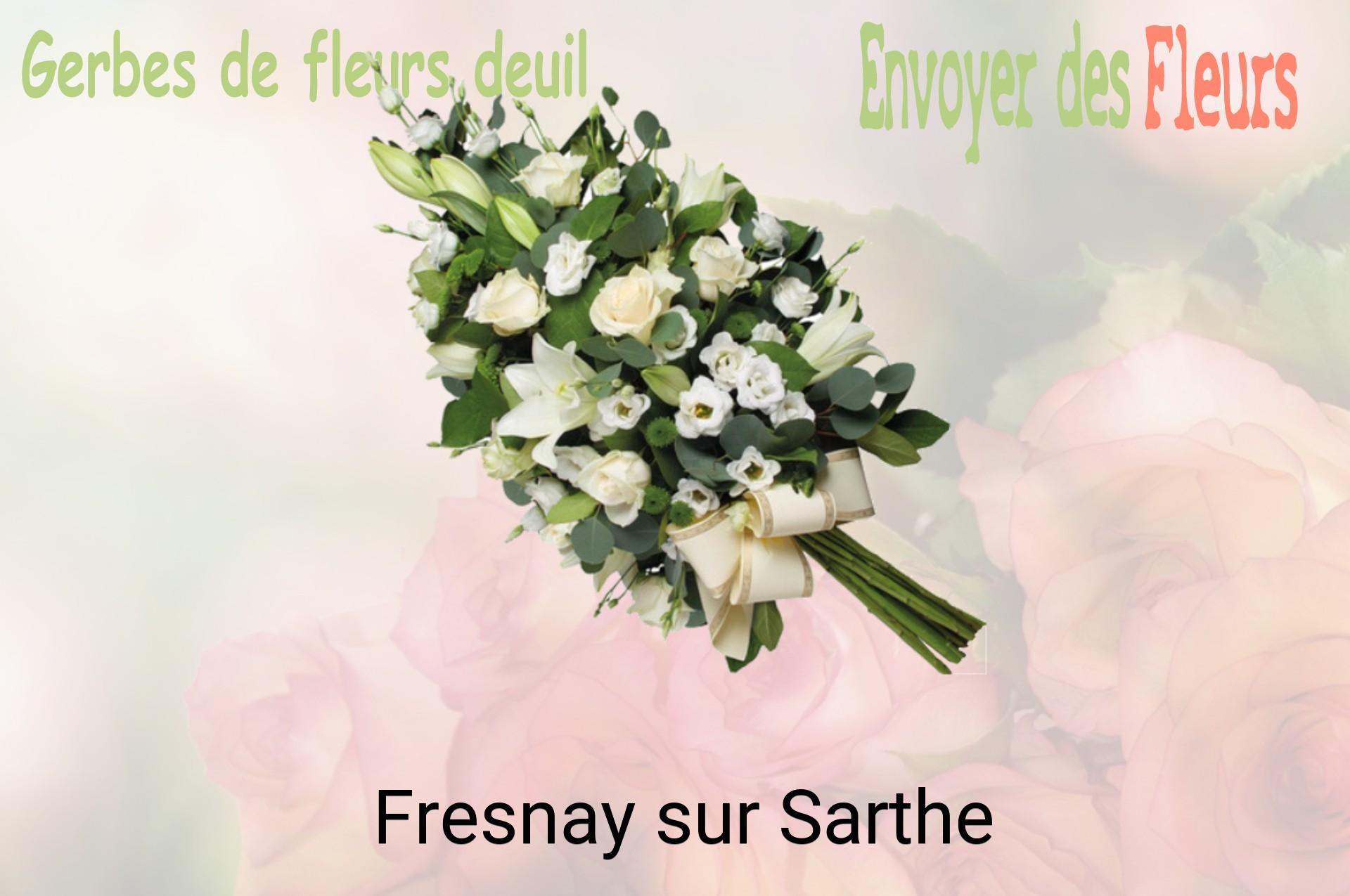 Gerbe de fleurs de deuil livrée à Fresnay-sur-Sarthe